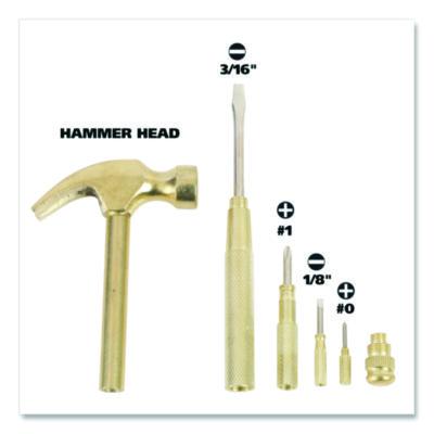 5-in-1 Carpenter's Hammer with Nesting Handle Containing Four Screwdrivers, 6.5
