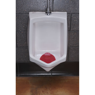 Slant7 with Terminator Urinal Screen, Evergreen Scent, Red, 30/Carton