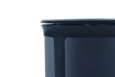 ENHANCE Series Waste Receptacle, Dual Top Hole, 23 gal, Metal, Jet Black Metallic