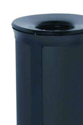 ENHANCE Series Waste Receptacle, 23 gal, Metal, Jet Black Metallic
