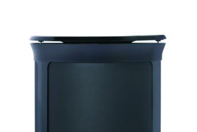 ENHANCE Series Waste Receptacle, 23 gal, Metal, Jet Black Metallic