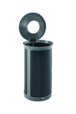 ENHANCE Series Waste Receptacle, 33 gal, Metal, Pearl Gray/Umbra Gray
