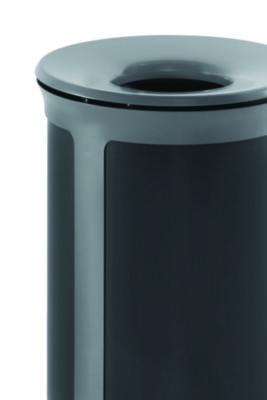 ENHANCE Series Waste Receptacle, 33 gal, Metal, Pearl Gray/Umbra Gray