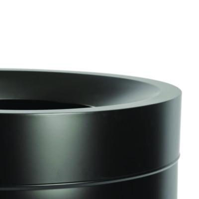 Alpine Industries 27 Gallon Black Stainless Steel Recycling Can and Trash Receptacle (ALH47527BLKRT) ALH47527BLKRT