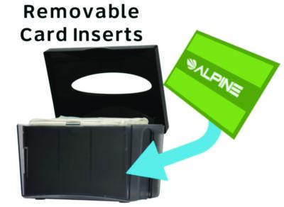 Alpine Industries Interfold Table Top Dispenser Napkin Holder, 5.9 x 8 x 6.5, Black (ALHALP4332) ALHALP4332