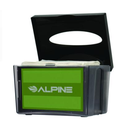 Alpine Industries Interfold Table Top Dispenser Napkin Holder, 5.9 x 8 x 6.5, Black (ALHALP4332) ALHALP4332