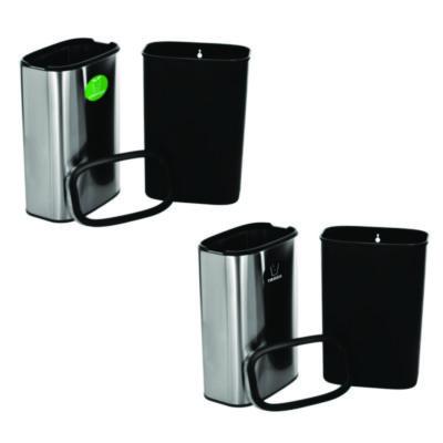 Alpine Industries 10.5 Gallon Compost and Trash Station, Brushed Stainless Steel (ALHALP47040LCOT) ALHALP47040LCOT