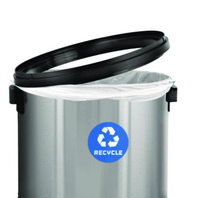 Alpine Industries 17 Gallon Stainless Steel Indoor Recycling Receptacle with Swivel Lid (ALHALP47065L1R) ALHALP47065L1R
