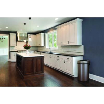 Alpine Industries 17 Gallon Stainless Steel Heavy-Gauge Brushed Open Top Commercial Trash Can (ALHALP47065L) ALHALP47065L