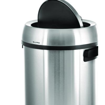 Alpine Industries 17 Gallon Stainless Steel Commercial Trash Can with Swing Lid (ALHALP47065L1) ALHALP47065L1