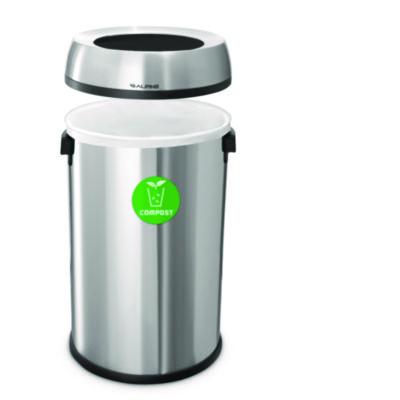 Alpine Industries 17 Gallon Stainless Steel Open Top Compost Station (ALHALP47065LCO) ALHALP47065LCO
