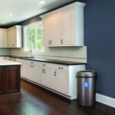 Alpine Industries 17 Gallon Stainless Steel Open Top Recycling Bin Receptacle (ALHALP47065LR) ALHALP47065LR