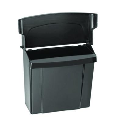 Alpine Industries Durable Plastic Surface Mount Sanitary Napkin Receptacle, Plastic, Black (ALHALP451BLA) ALHALP451BLA