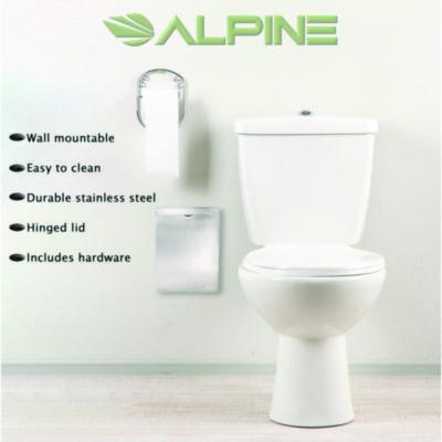 Alpine Industries Stainless Steel Wall-Mounted Sanitary Napkin Receptacle (ALHALP451SSB) ALHALP451SSB