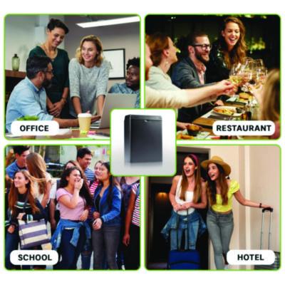 Alpine Industries Stainless Steel Wall-Mounted Sanitary Napkin Receptacle, Black (ALHALP451SSBBLK) ALHALP451SSBBLK