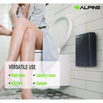 Alpine Industries Stainless Steel Wall-Mounted Sanitary Napkin Receptacle, Black (ALHALP451SSBBLK) ALHALP451SSBBLK