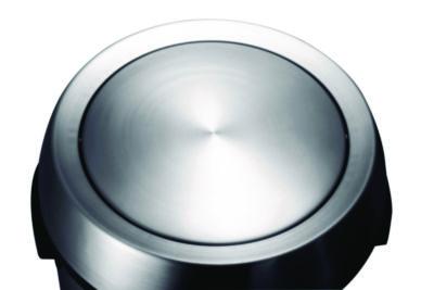 Alpine Industries 17 Gal Stainless Steel Swivel Trash Can Cover, 15.7 x 15.67 x 15.67, Silver (ALHALP47065LC) ALHALP47065LC