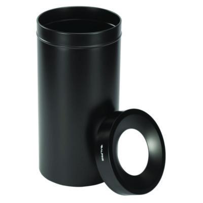 Alpine Industries 27 Gallon Stainless Steel Commercial Indoor Trash Can, Black (ALHALP47527BLK) ALHALP47527BLK