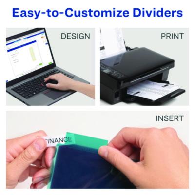 Big Tab Insertable Two-Pocket Plastic Dividers, 5-Tab, 11.13 X 9.25, Assorted, 1 Set