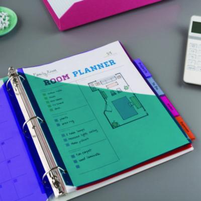 Big Tab Insertable Two-Pocket Plastic Dividers, 5-Tab, 11.13 X 9.25, Assorted, 1 Set