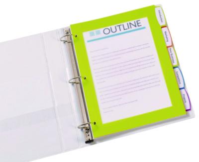 Big Tab Ultralast Plastic Dividers, 5-Tab, 11 X 8.5, Assorted, 1 Set