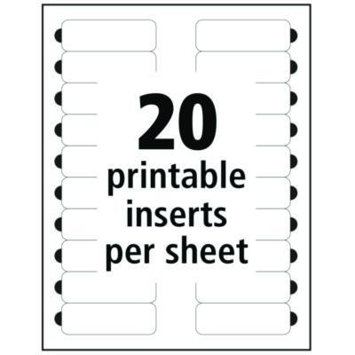 The Mighty Badge Name Badge Inserts, 1 x 3, Clear, Laser, 20/Sheet, 5 Sheets/Pack