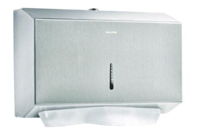 Alpine Industries Horizontal C-Fold/Multi-Fold Paper Towel Dispenser, 7.08 x 3.93 x 10.82, Brushed Nickel (ALHALP481S) ALHALP481S