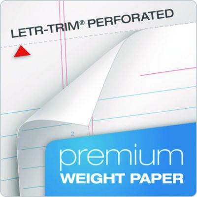 Color Notepads, Wide/legal Rule, Orchid Cover, 70 White 8.5 X 11.75 Sheets