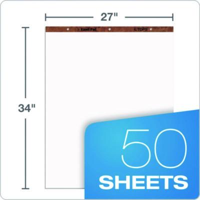 Easel Pads, Unruled, 27 x 34, White, 50 Sheets, 2/Carton
