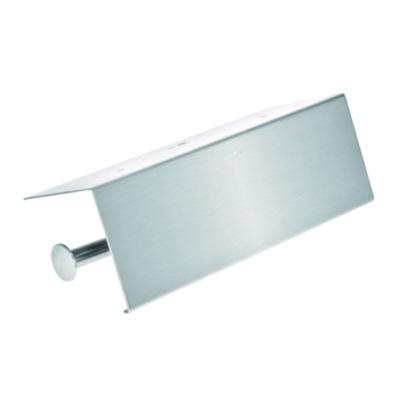 Alpine Industries Double Post Toilet Paper Holder with Shelf Storage Rack, 3.87 x 10.5 x 3.95, Brushed Stainless Steel (ALHALP487B) ALHALP487B