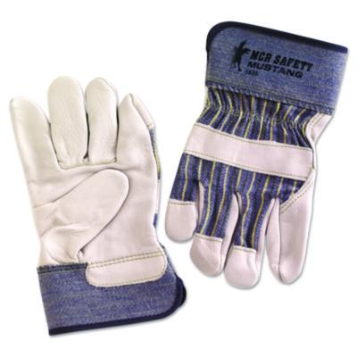 Mustang Grain-Leather-Palm Gloves, Medium, Dozen