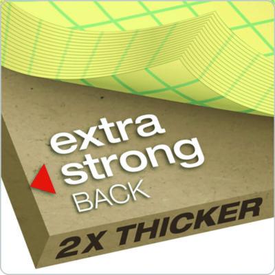 Gold Fibre Canary Quadrille Pads, Stapled with Perforated Sheets, Quadrille Rule (4 sq/in), 50 Canary 8.5 x 11.75 Sheets