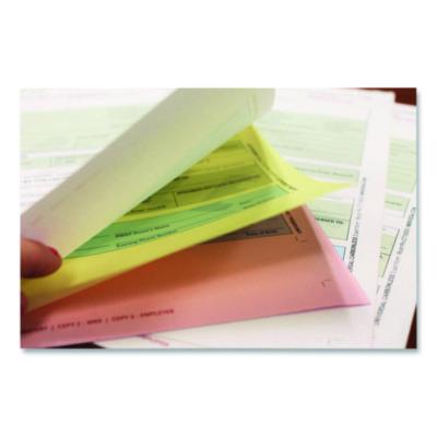 Fast Pack Carbonless 3-Part Paper, 8.5 x 11, White/Canary/Pink, 500 Sheets/Ream, 5 Reams/Carton