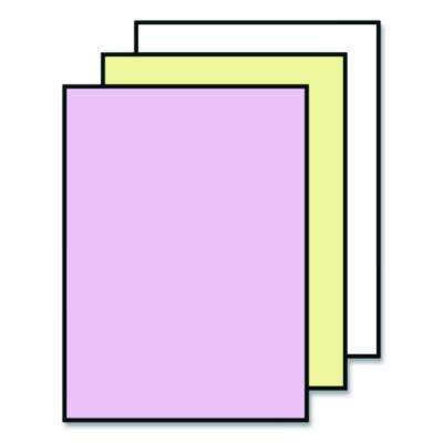 Fast Pack Carbonless 3-Part Paper, 8.5 x 11, Pink/Canary/White, 500 Sheets/Ream, 5 Reams/Carton