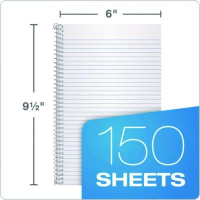 Earthwise by Oxford Recycled Small Notebooks, 3-Subject, Medium/College Rule, Randomly Assorted Covers, (150) 9.5 x 6 Sheets