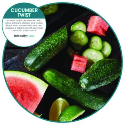 WCBasix Urinal Screen, Cucumber Twist Scent, Green, 0.11 oz, 10/Box