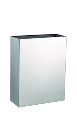 Alpine Industries Stainless Steel Surface-Mounted Waste Receptacle, 6.4 gal, Brushed Stainless Steel (ALHALP491) ALHALP491