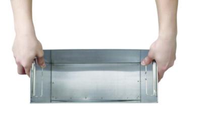 Alpine Industries Stainless Steel Surface-Mounted Waste Receptacle, 6.4 gal, Brushed Stainless Steel (ALHALP491) ALHALP491