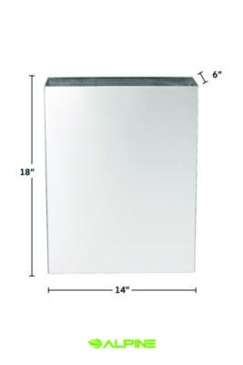 Alpine Industries Stainless Steel Surface-Mounted Waste Receptacle, 6.4 gal, Brushed Stainless Steel (ALHALP491) ALHALP491