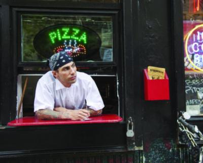 Alpine Industries LED Oval Pizza Sign, 23 x 14, Black Frame, Green/Orange/Red/White Graphics (ALHALP49707) ALHALP49707