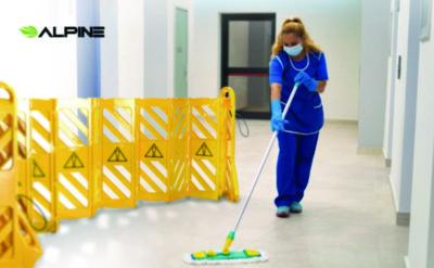 Alpine Industries Expandable Portable Fence Barrier Safety Barricade, Plastic, 1.97 x 153.54 x 39.76, Yellow (ALHALP499BAR) ALHALP499BAR