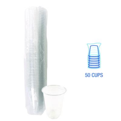 Boardwalk Clear Plastic PETE Cups, 10 oz, 50/Pack (PET10PK) BWKPET10PK