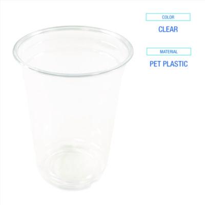 Clear Plastic PET Cups, 10 oz, 50/Pack