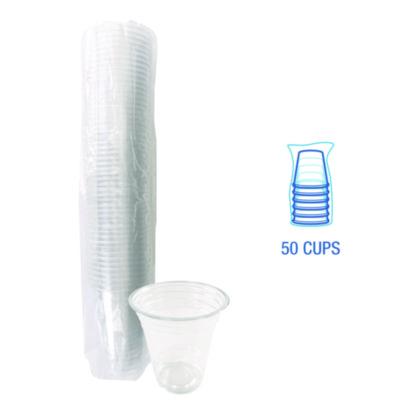 Clear Plastic PET Cups, 12 oz, 50/Pack