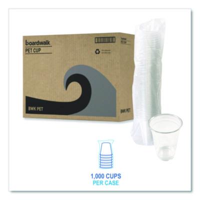 Clear Plastic PET Cups, 14 oz, 50/Bag, 20 Bags/Carton