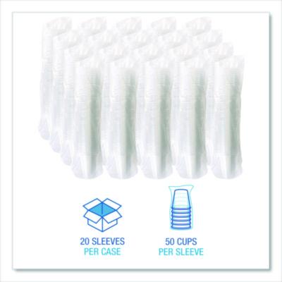 Clear Plastic PET Cups, 14 oz, 50/Bag, 20 Bags/Carton