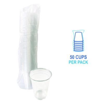 Clear Plastic PET Cups, 14 oz, 50/Pack