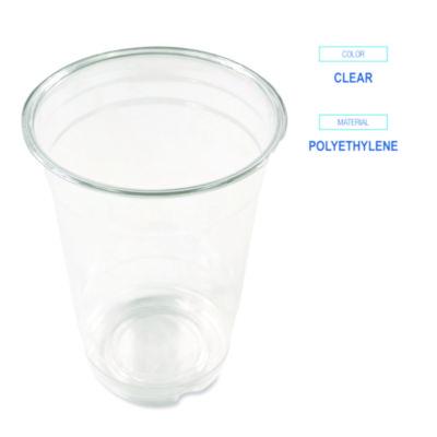 Clear Plastic PET Cups, 14 oz, 50/Pack