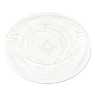 Crystal-Clear Cold Cup Straw-Slot Lids, Fits 9 oz to 10 oz Cold Cups, Plastic, Clear, 1,000/Carton