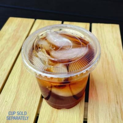 Crystal-Clear Cold Cup Straw-Slot Lids, Fits 9 oz Squat/12 oz Cold Cups, Plastic, Clear, 1,000/Carton